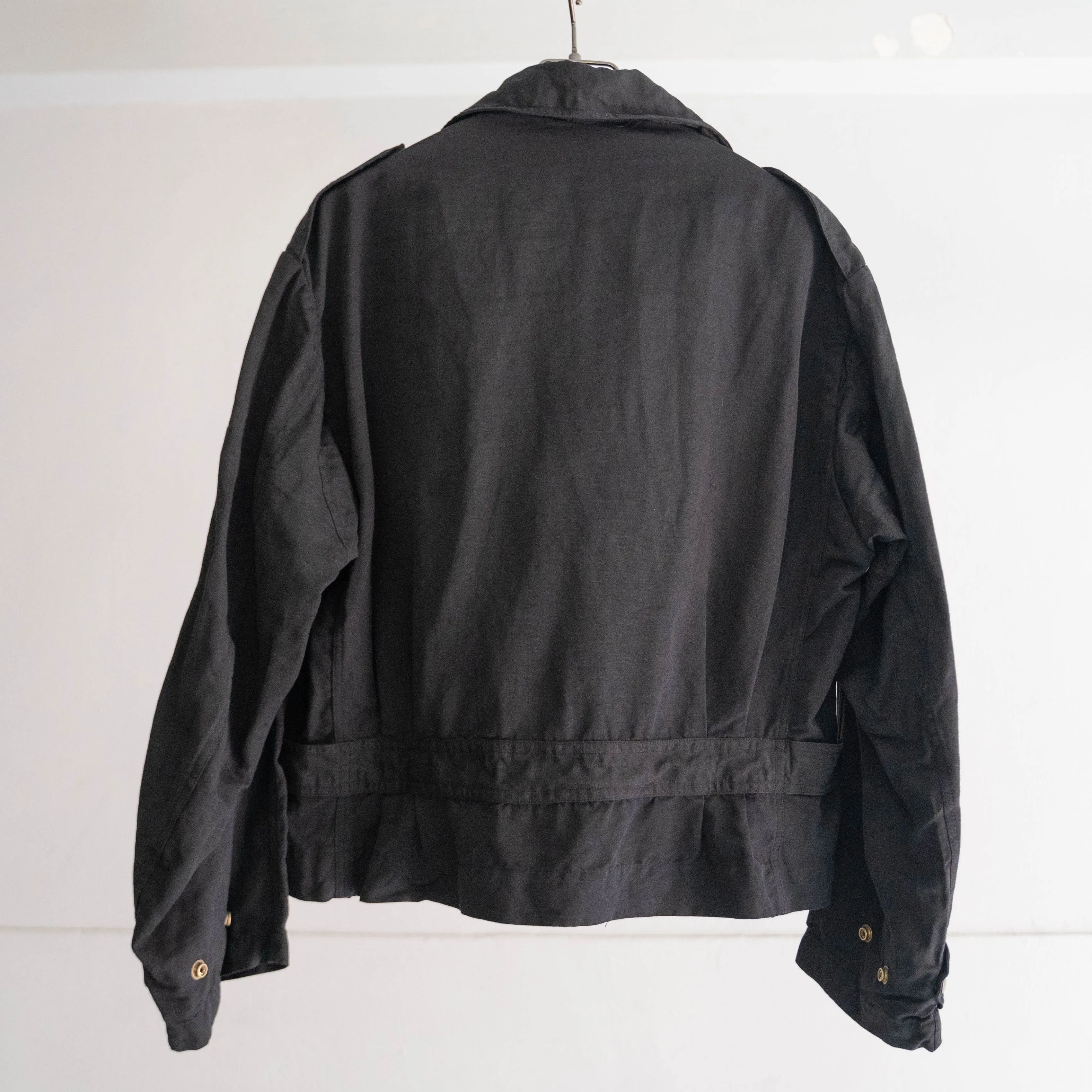 1960-80s Italian military helicrew jacket 'dead stock' -black dyed-