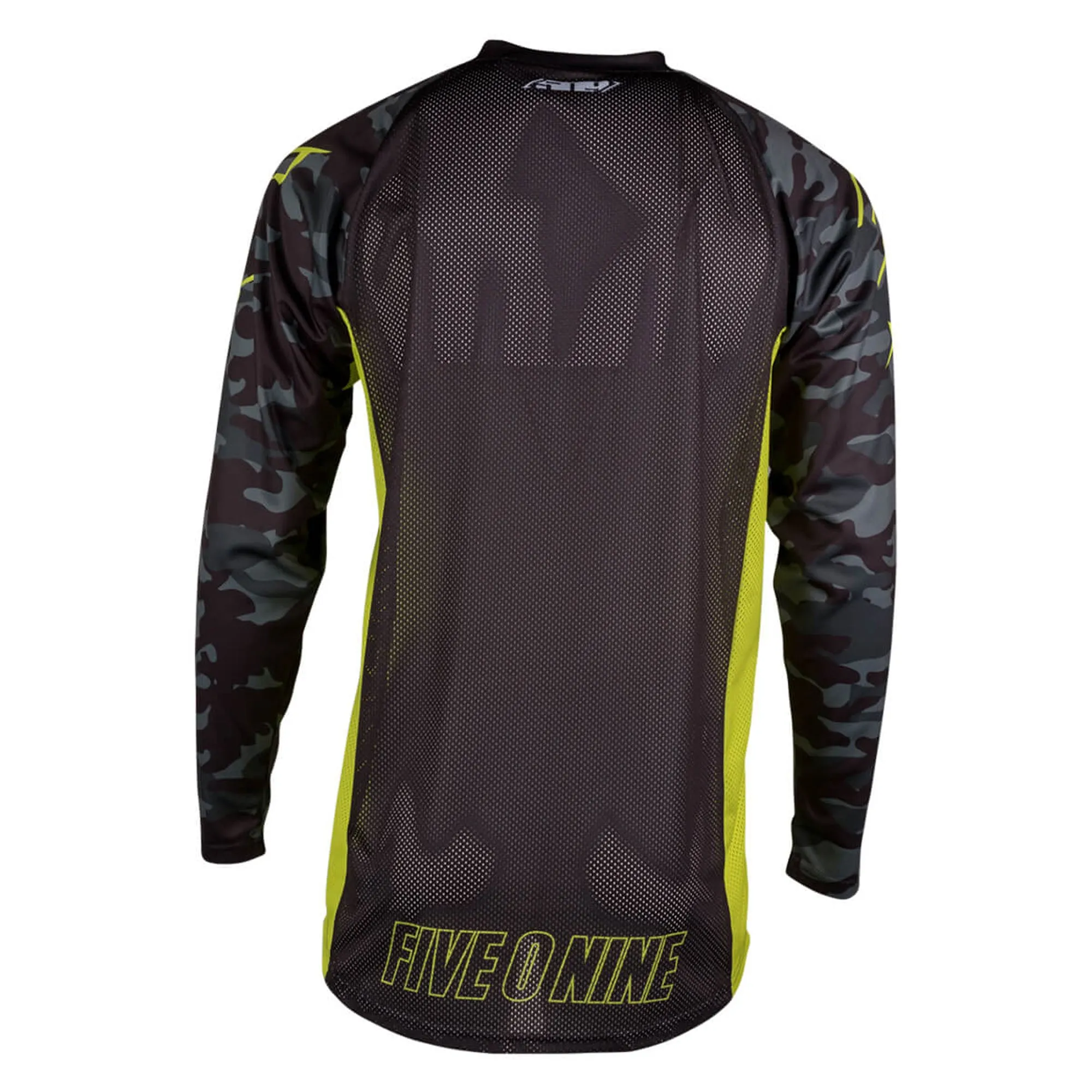 509  Black Camo Ridge Jersey Low-Profile Lightweight Drop Tail Design Comfort Fit