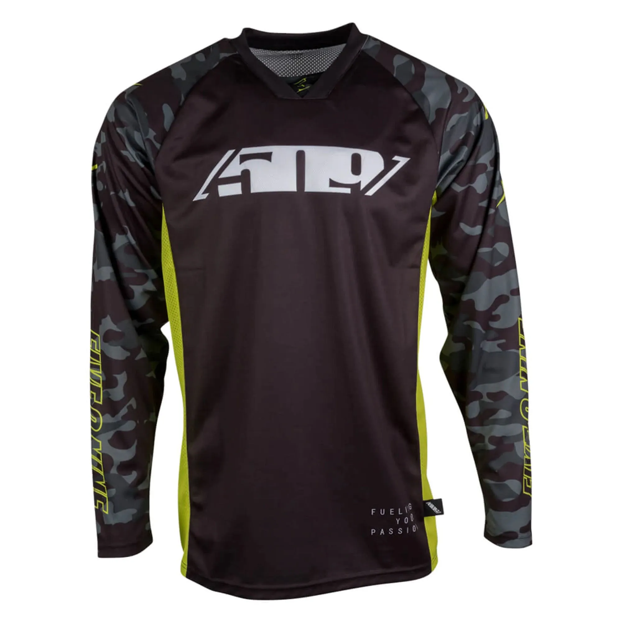 509  Black Camo Ridge Jersey Low-Profile Lightweight Drop Tail Design Comfort Fit