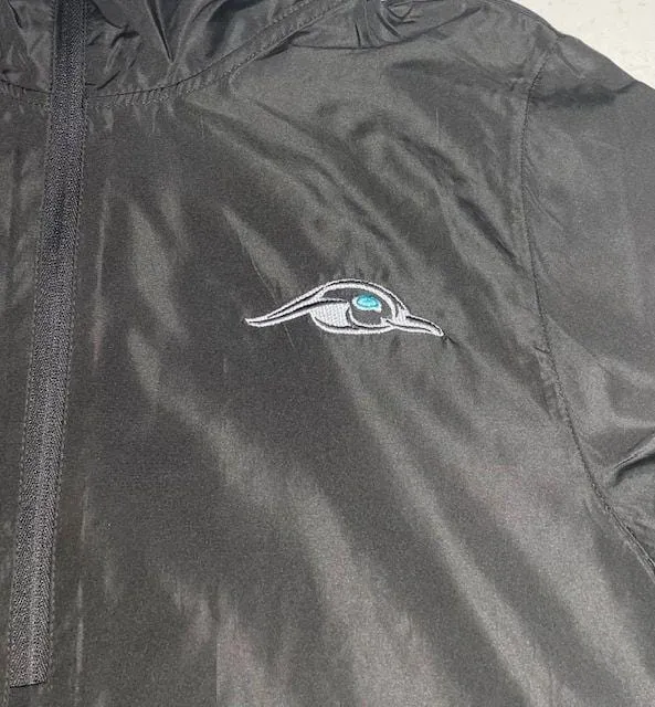 AF Waterfowl Black Lightweight 1-4 Zip Pullover Windbreaker Jacket - Water Resistant