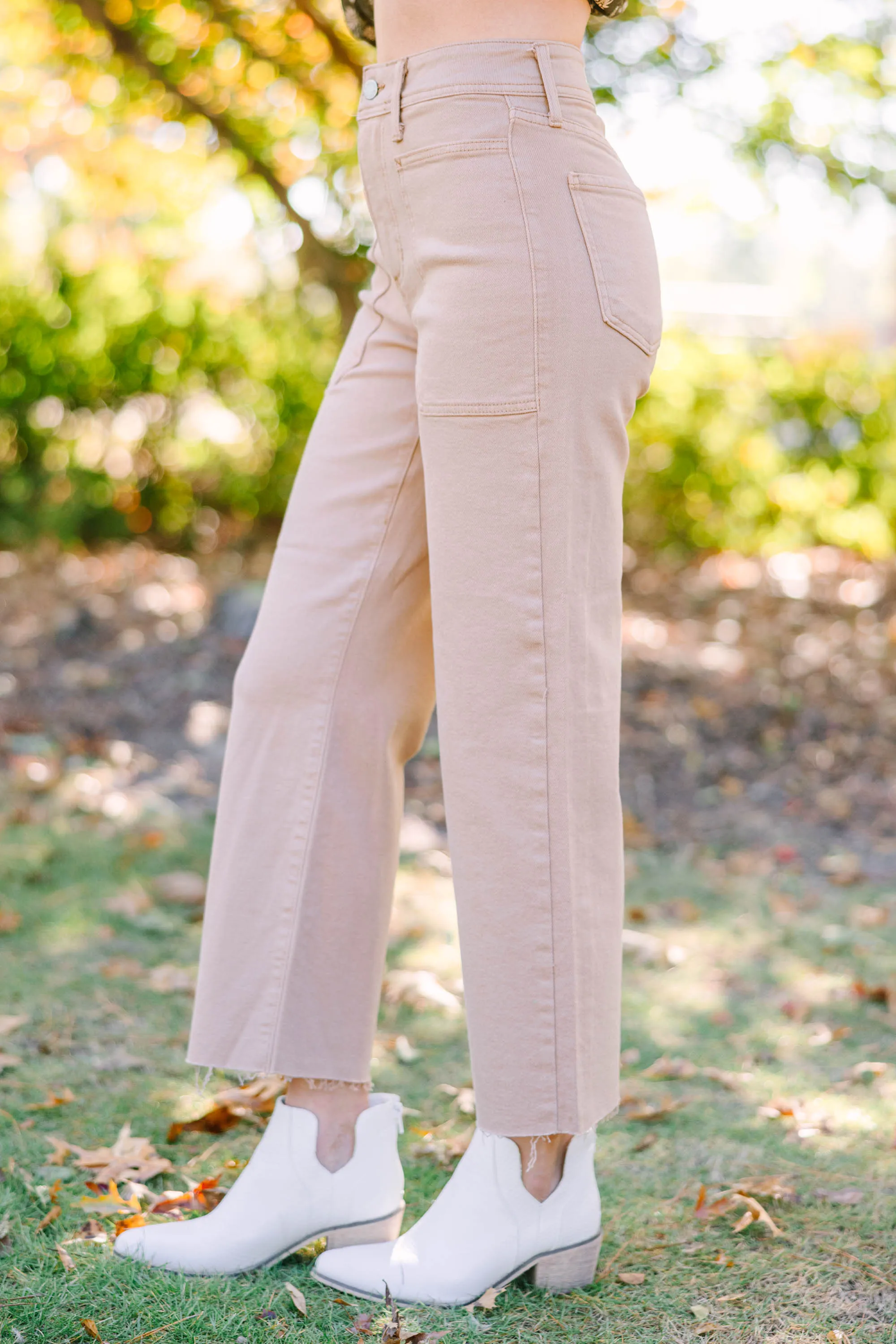 All You Could Want Latte Brown Wide Leg Jeans