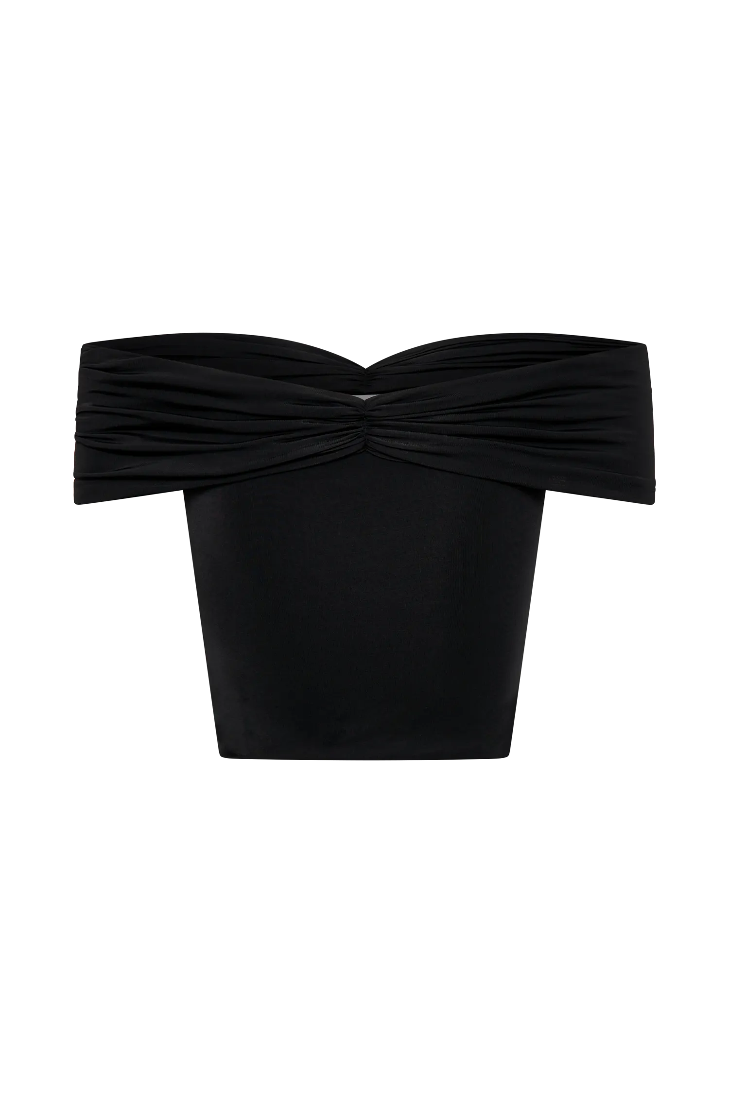 Amalia Off Shoulder Slinky Shell Top - Black