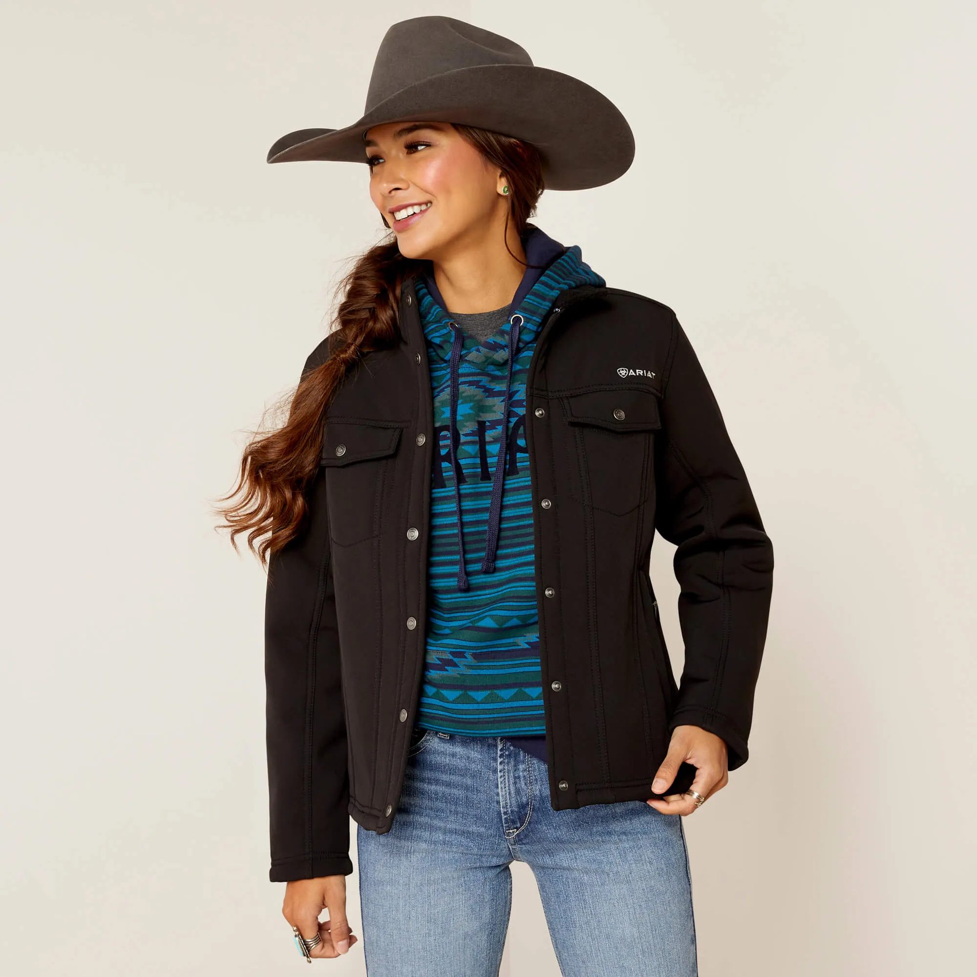 Ariat Women's Black Berber Back Softshell Jacket