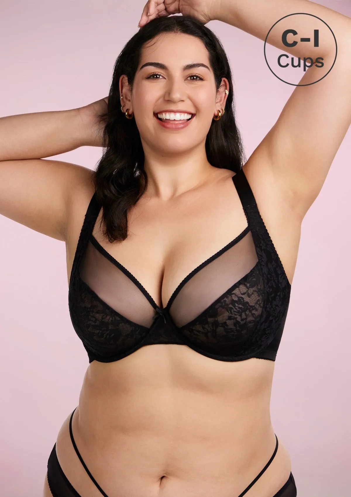 Azalea Black Lace Unlined Underwire Bra Set