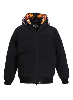 Bape Shark X Tiger Hoodie Down Jacket Black 001HJH801013MBLK