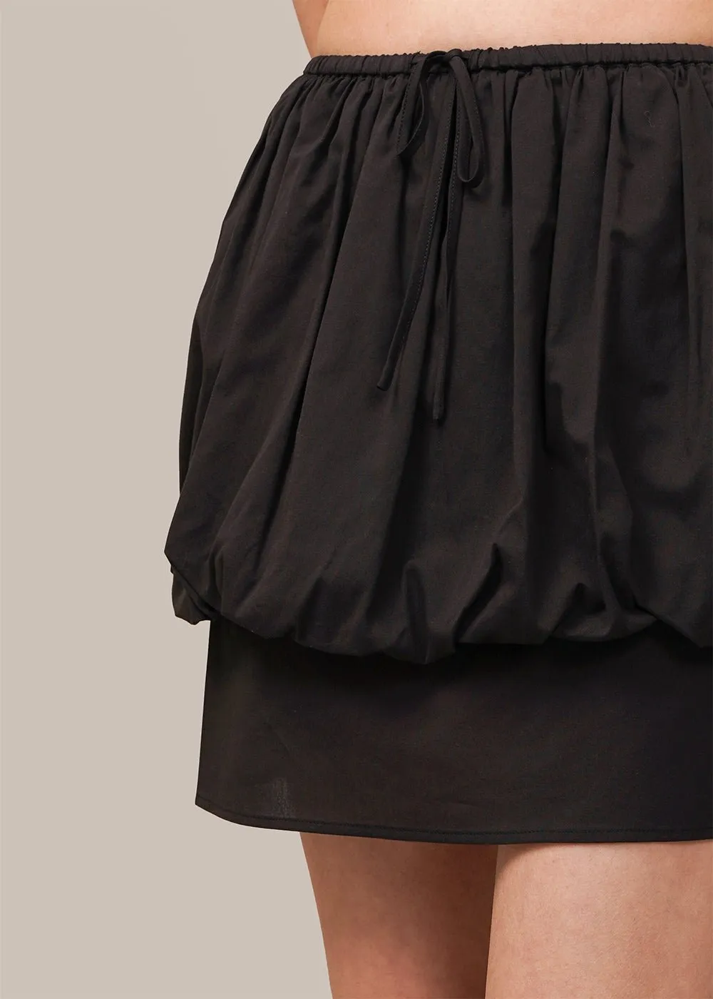 Black Sheer Layered Skirt