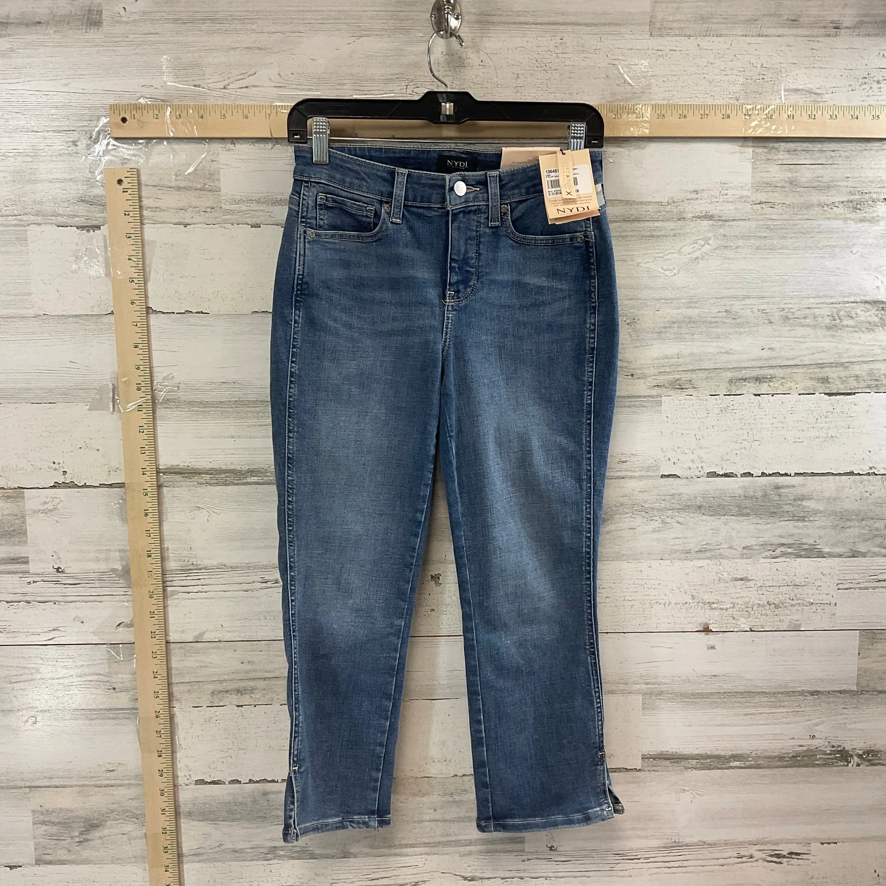 Blue Denim Jeans Cropped Not Your Daughters Jeans, Size 2