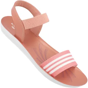 Blue Tyga Girls Ankle Strap Flat Sandals  - BT2702 Peach