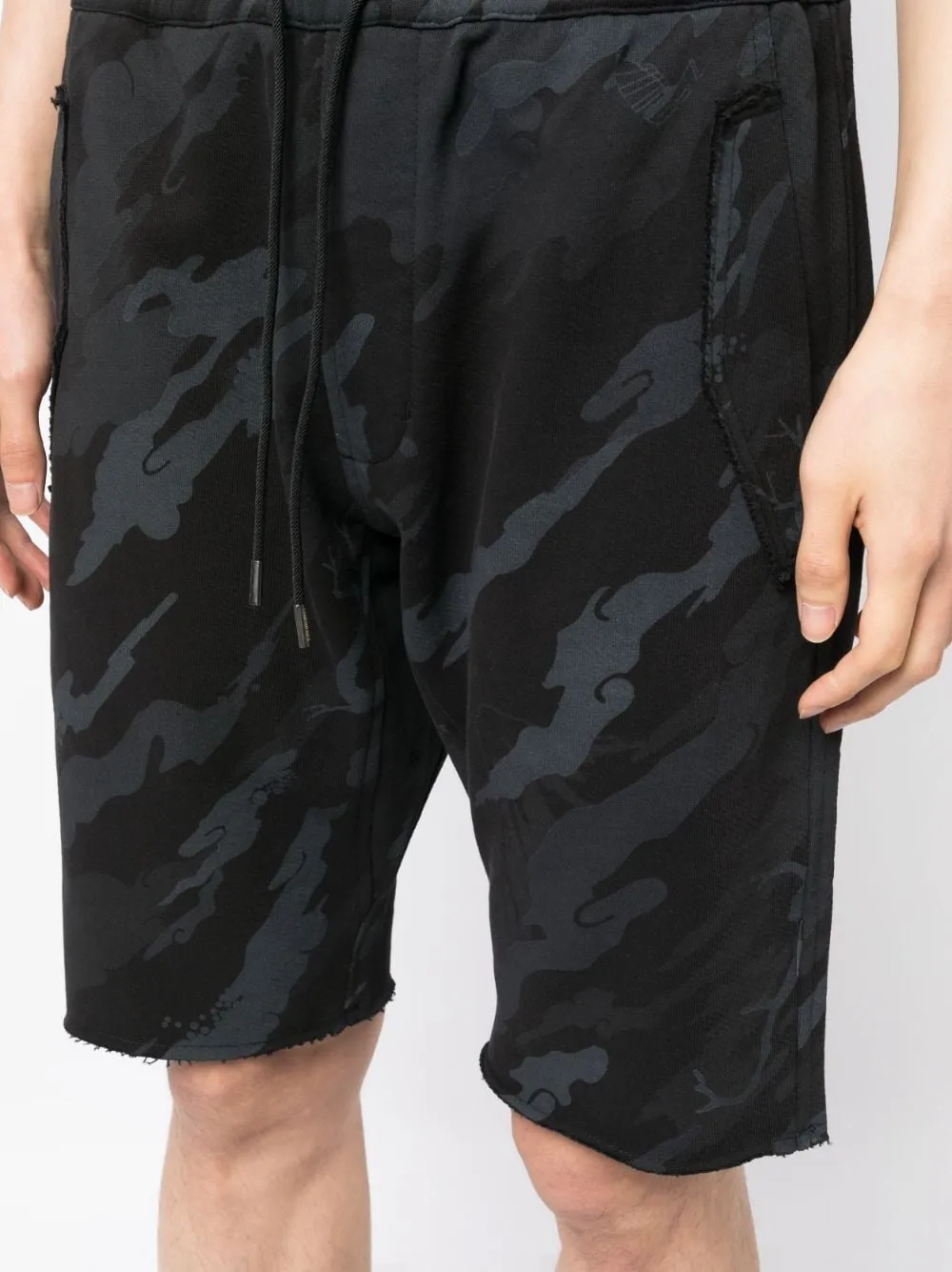 Bonsai Forest-Print Cotton Shorts