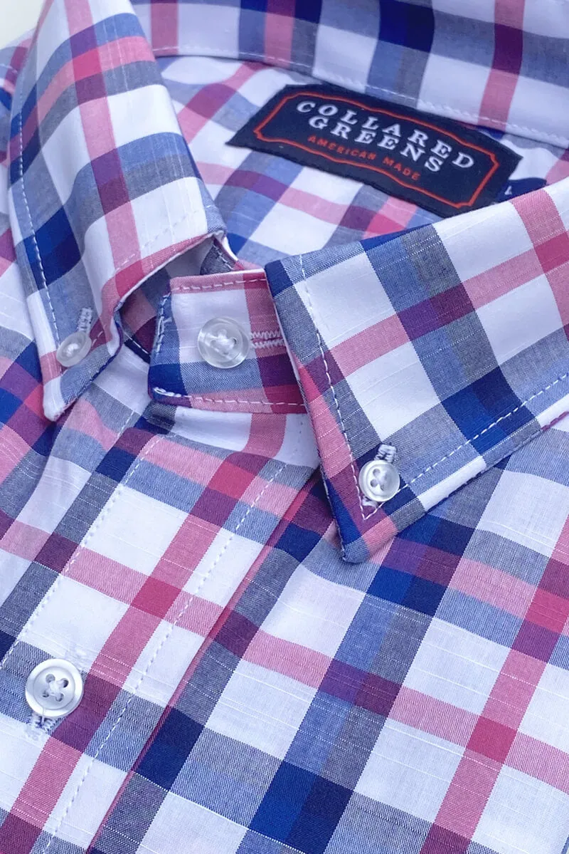 Canton: Brookline Button Down Shirt - Pink/Blue