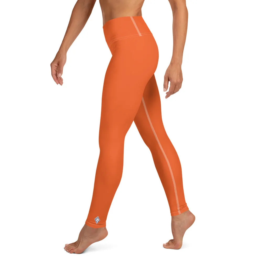 Casual Cool: Solid Color Leggings for Her Workout - Flamingo