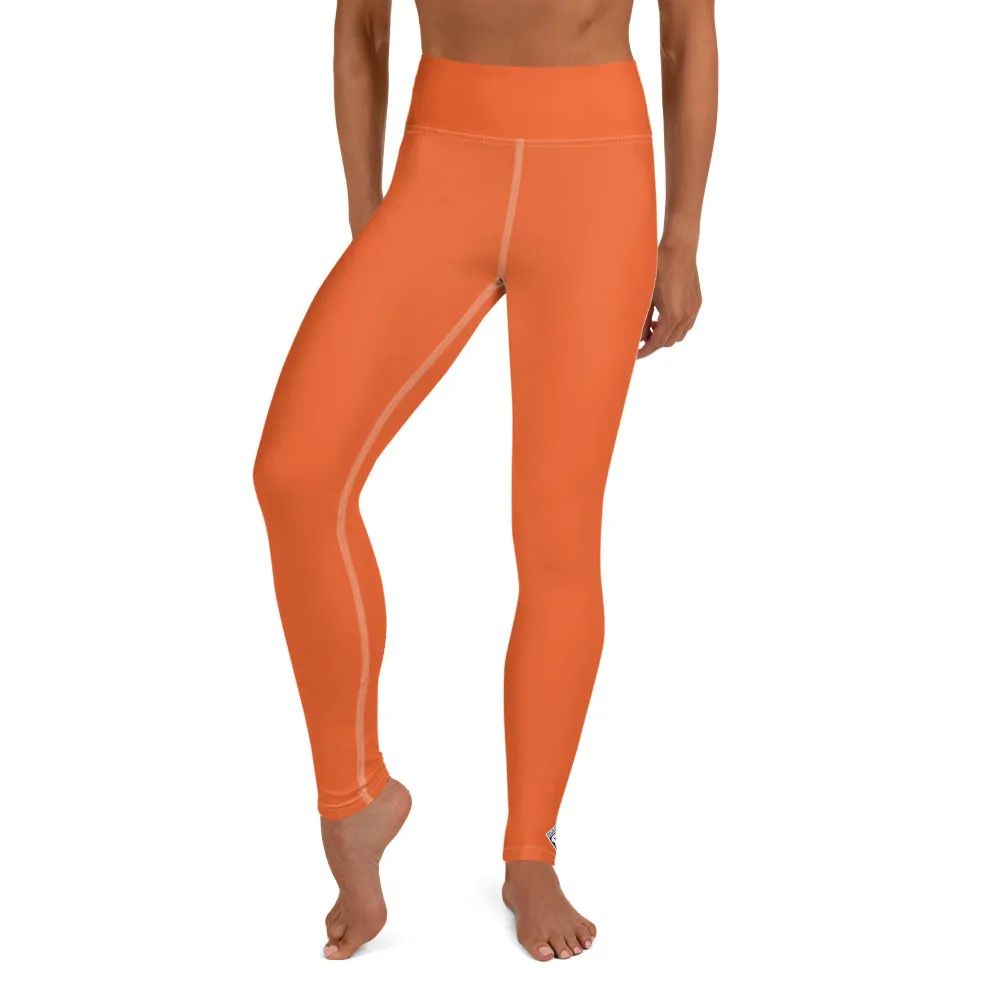 Casual Cool: Solid Color Leggings for Her Workout - Flamingo