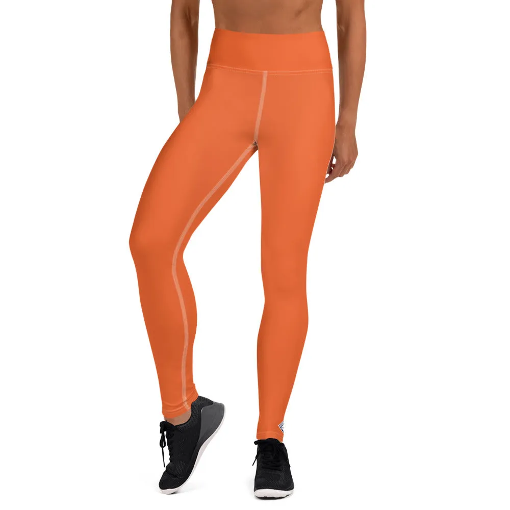 Casual Cool: Solid Color Leggings for Her Workout - Flamingo