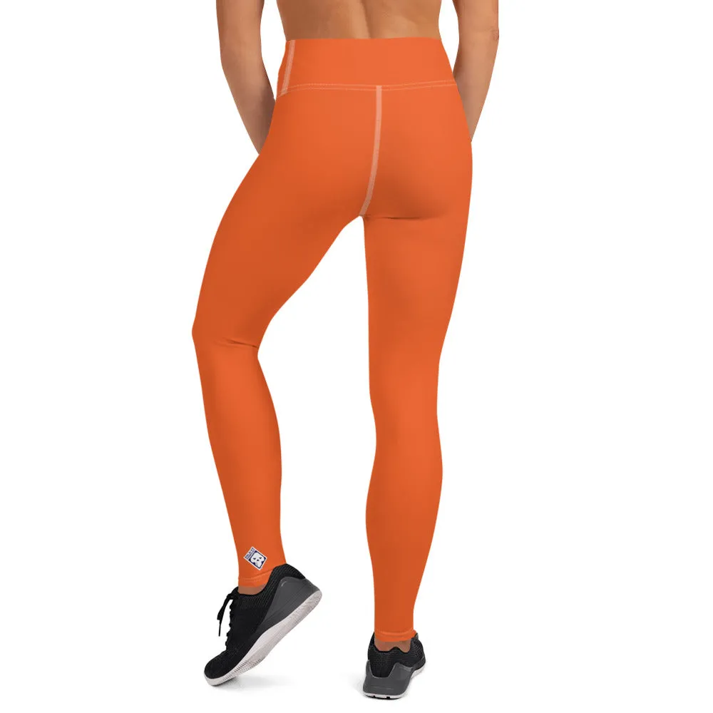 Casual Cool: Solid Color Leggings for Her Workout - Flamingo