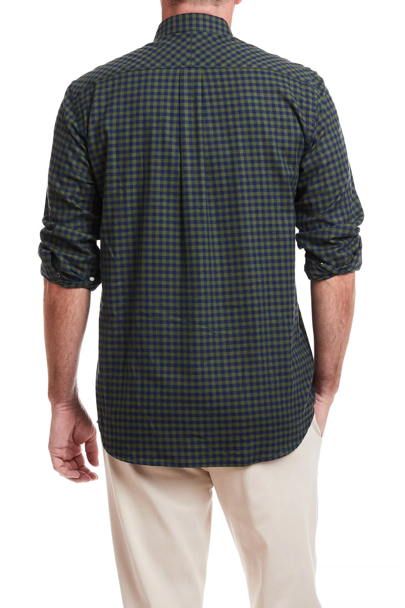 Chase Shirt Olive and Navy Buffalo Check