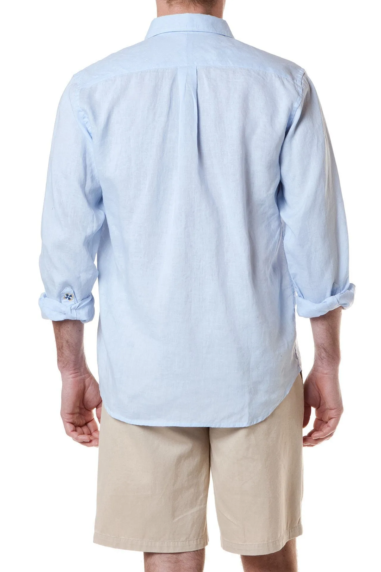 Chase Shirt Powder Blue Linen