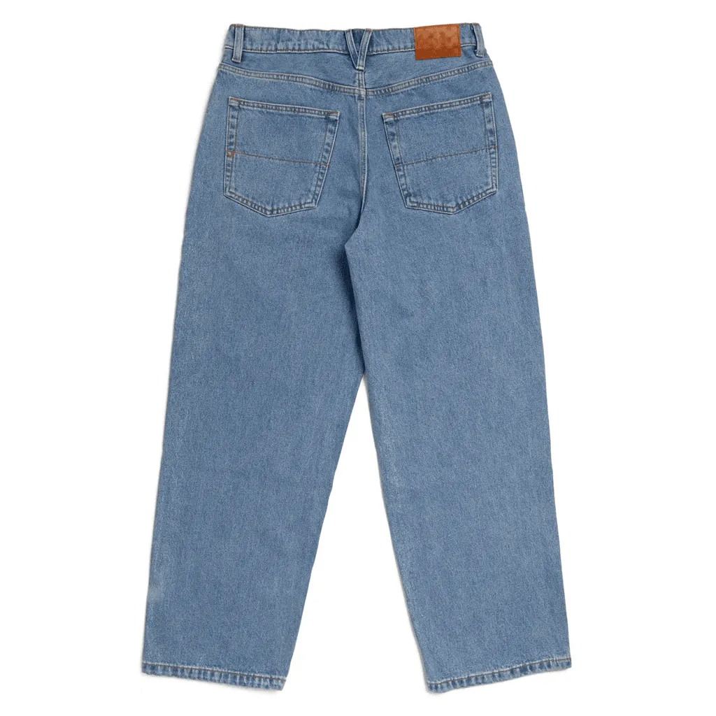 Check-5 baggy denim pants - Stonewash blue