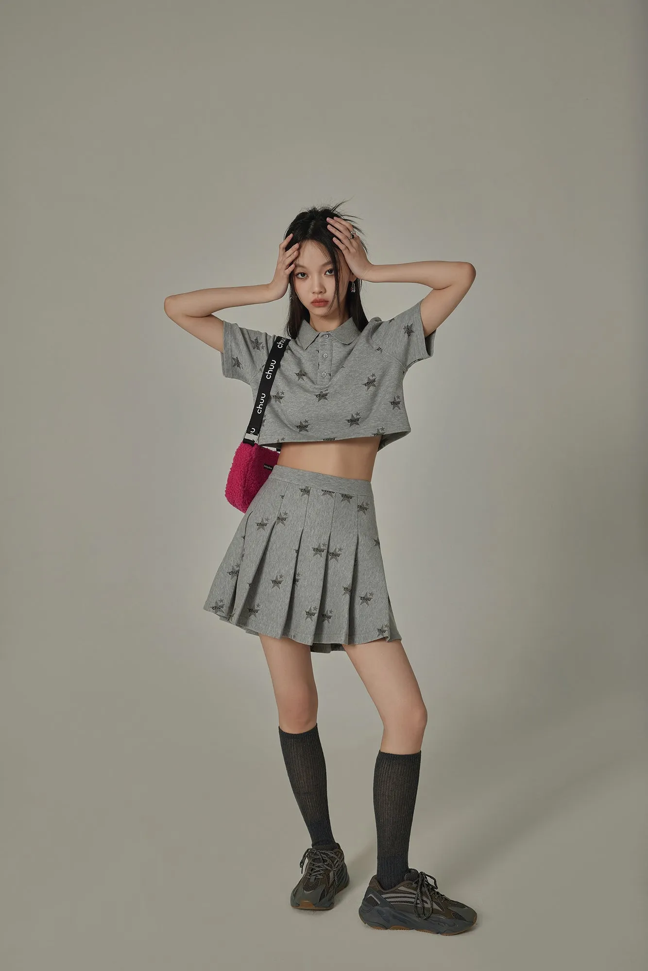 Chuu Star Pattern Pleated Skirt