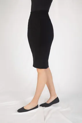 Cinch Mix Pencil Skirt Short | Black