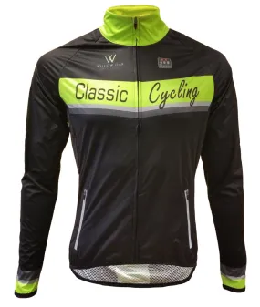 Classic Cycling Wind Jacket - Black with Fluo