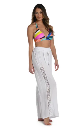 Coastal Covers Palazzo Pant - White