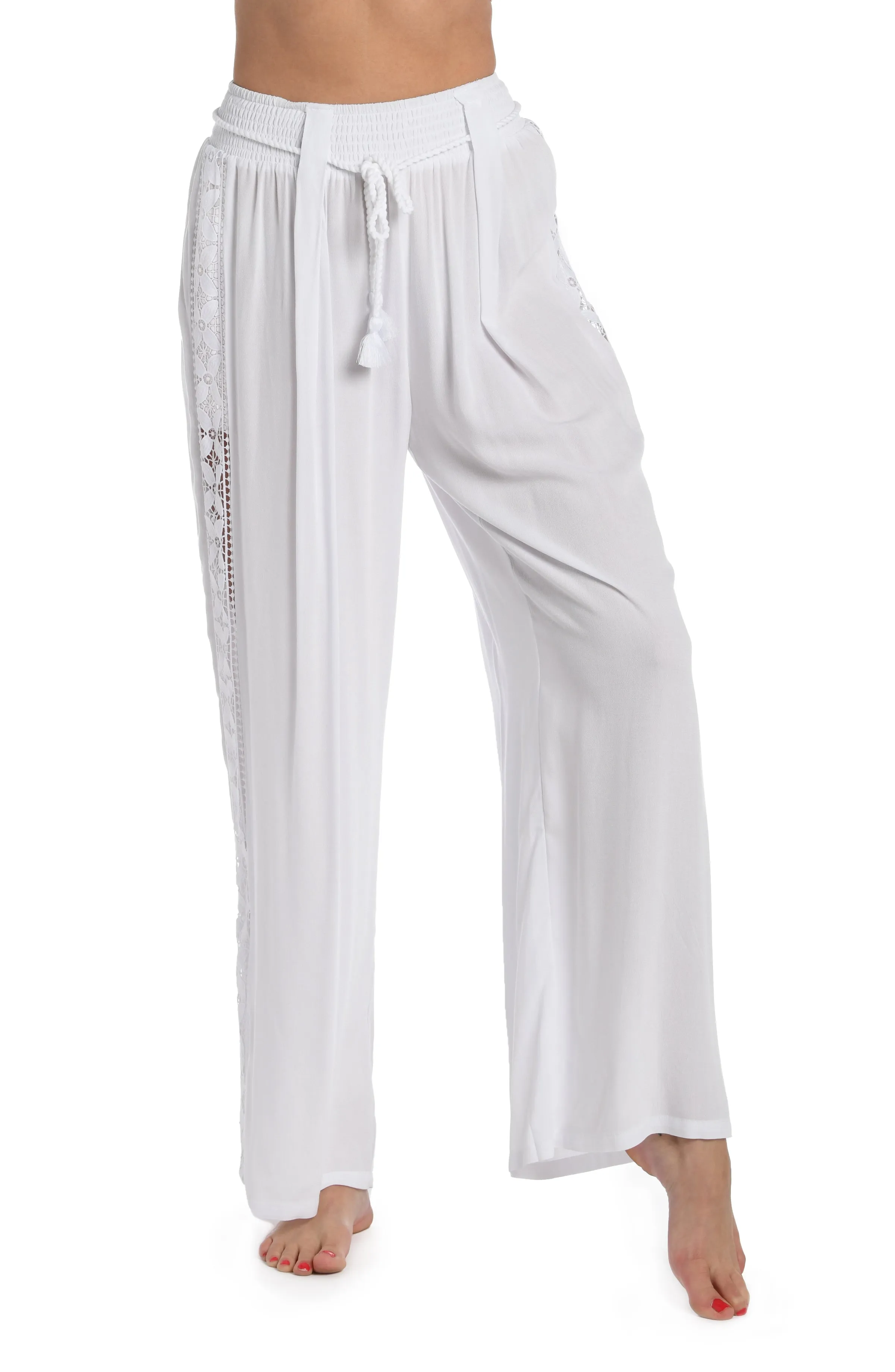 Coastal Covers Palazzo Pant - White