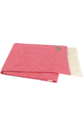 Coral Italian Herringbone Throw Blanket