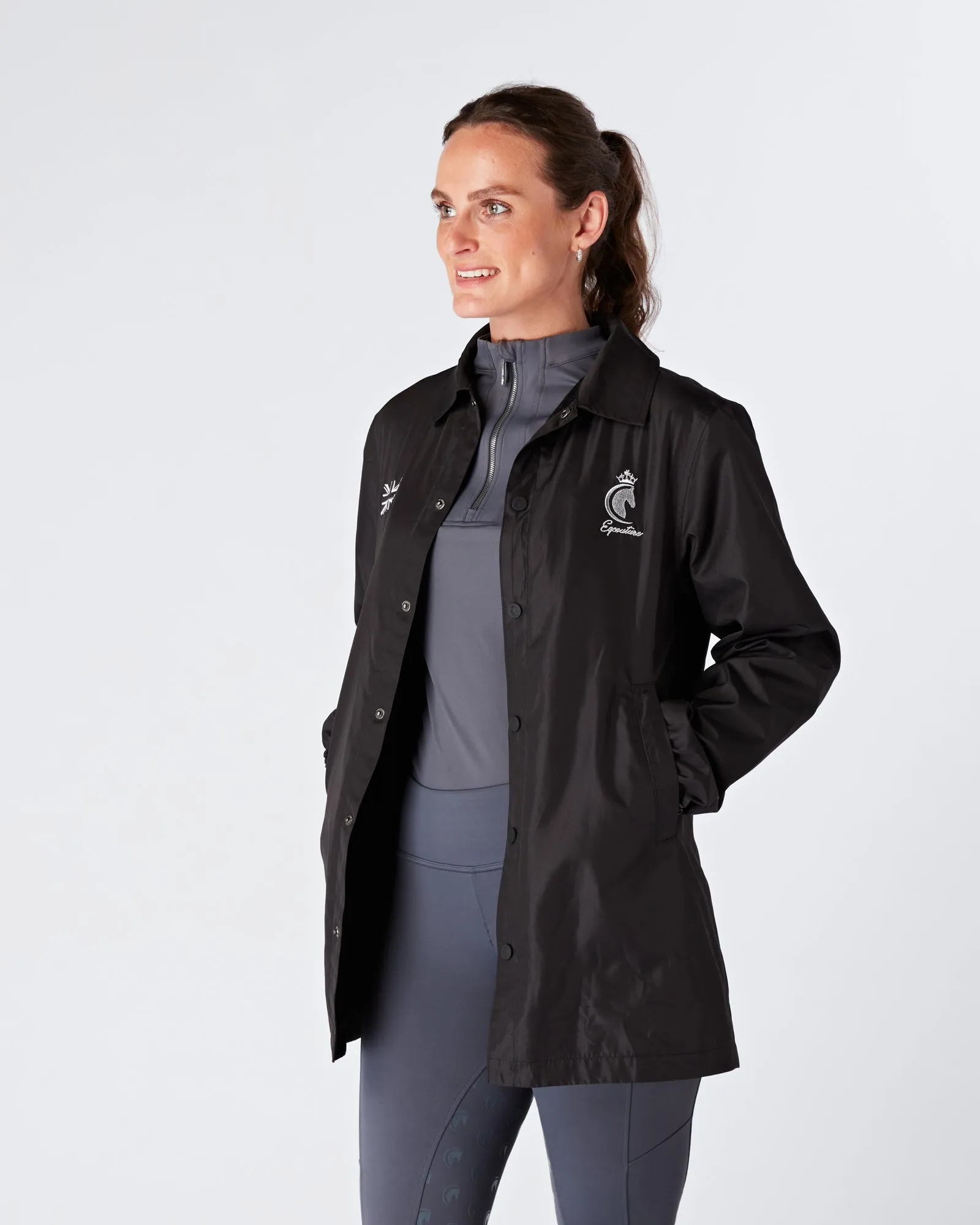 Deluxe Lightweight Coach Jacket - BLACK