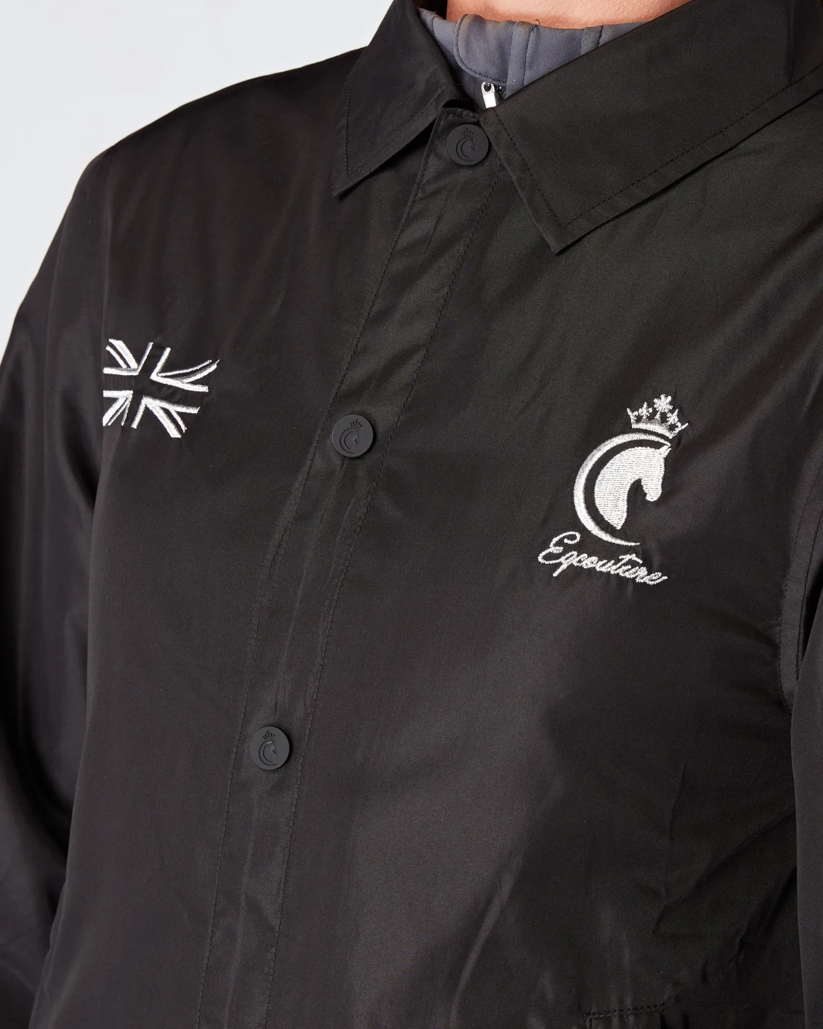 Deluxe Lightweight Coach Jacket - BLACK