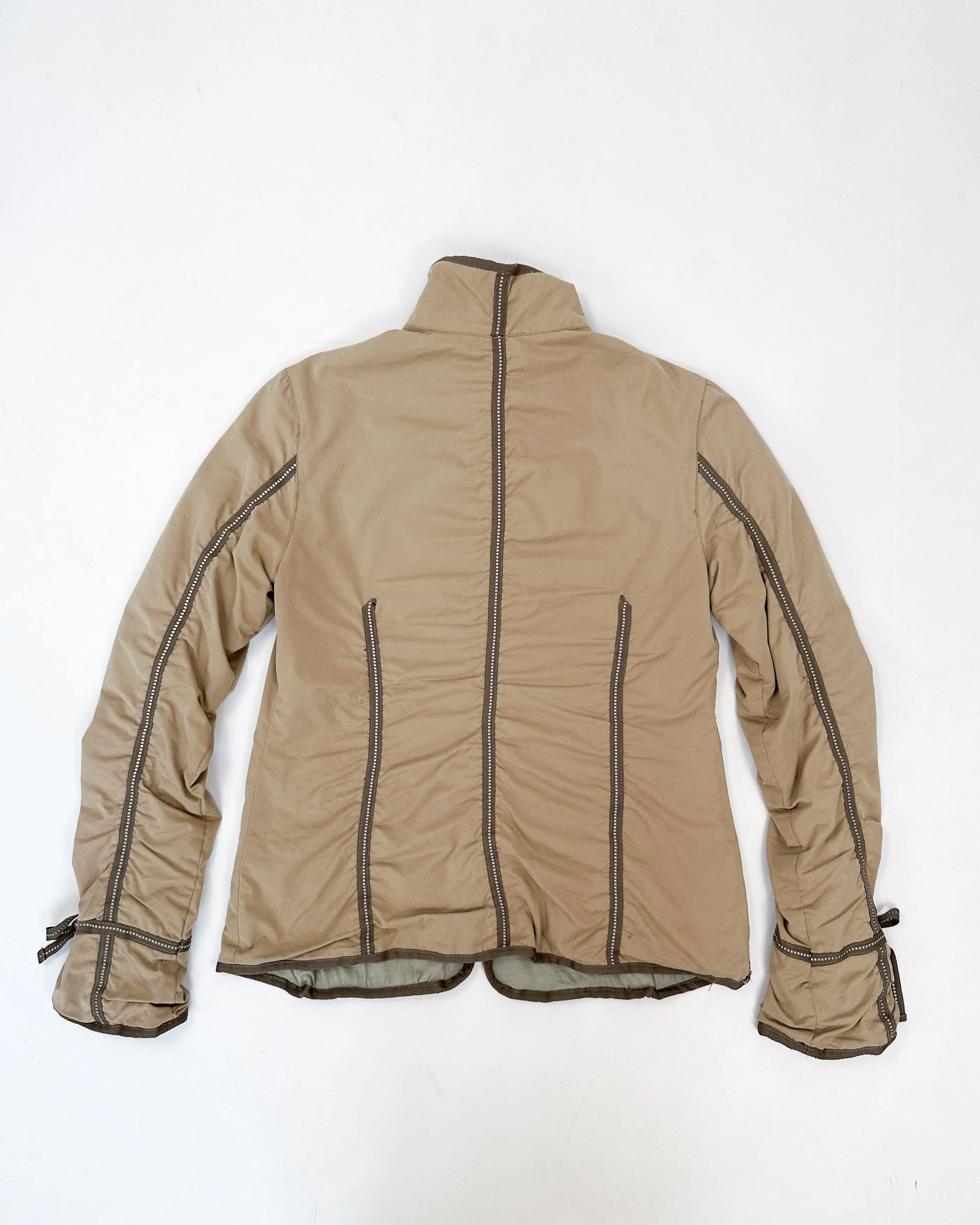 DKNY Beige Zipped Utility Jacket 1990's