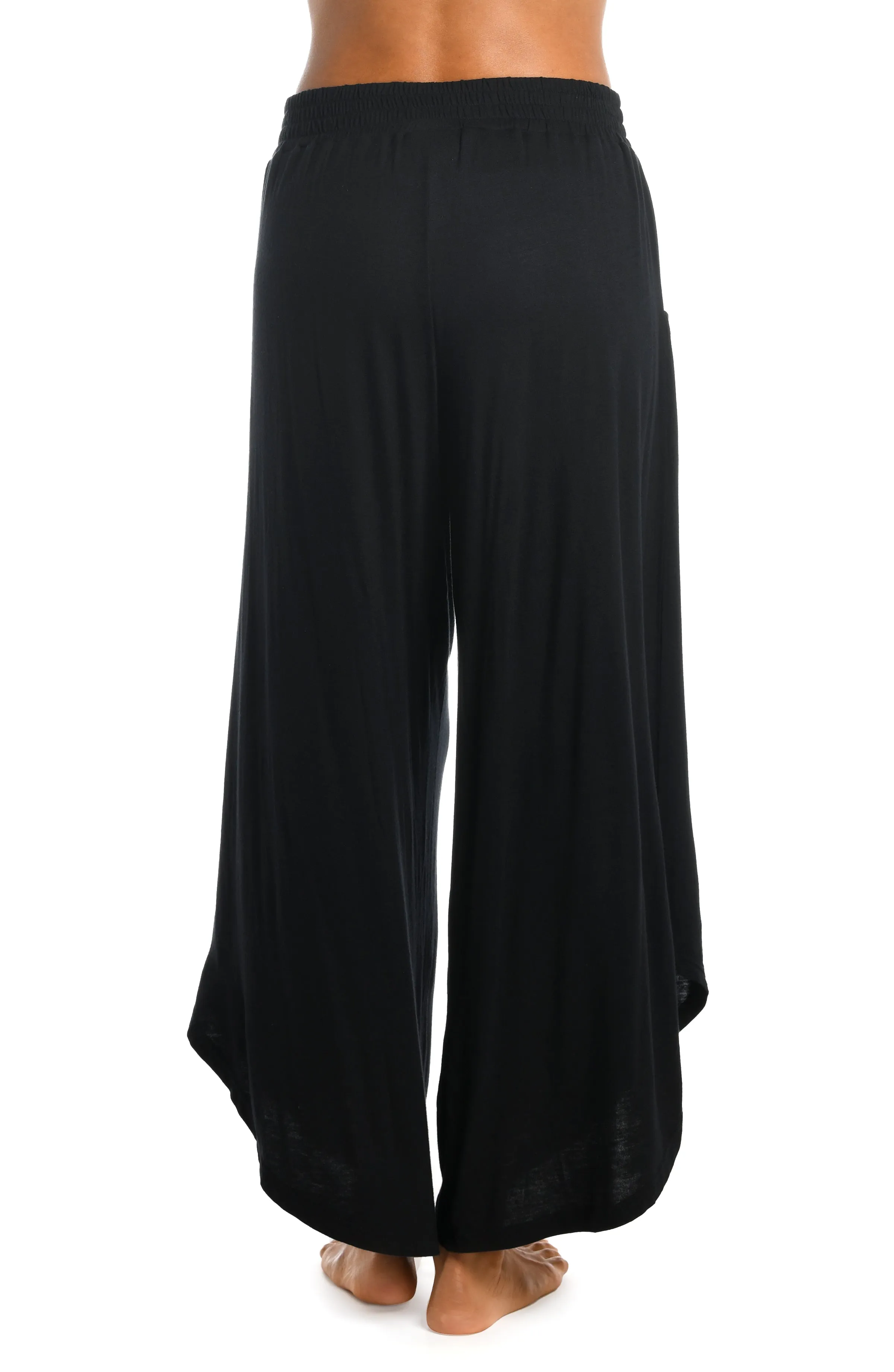 Draped Darling Cropped Palazzo Pant