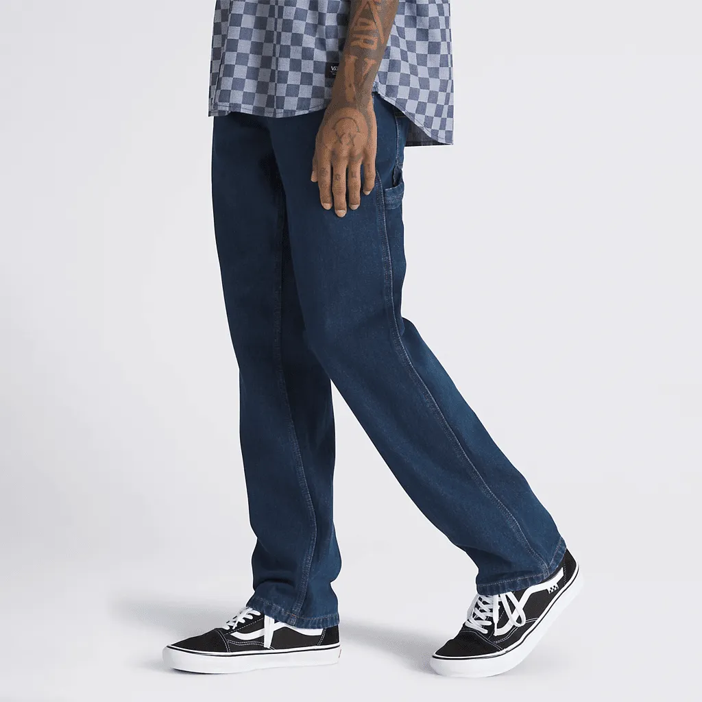 Drill chore relaxed carpenter pants - Dark denim