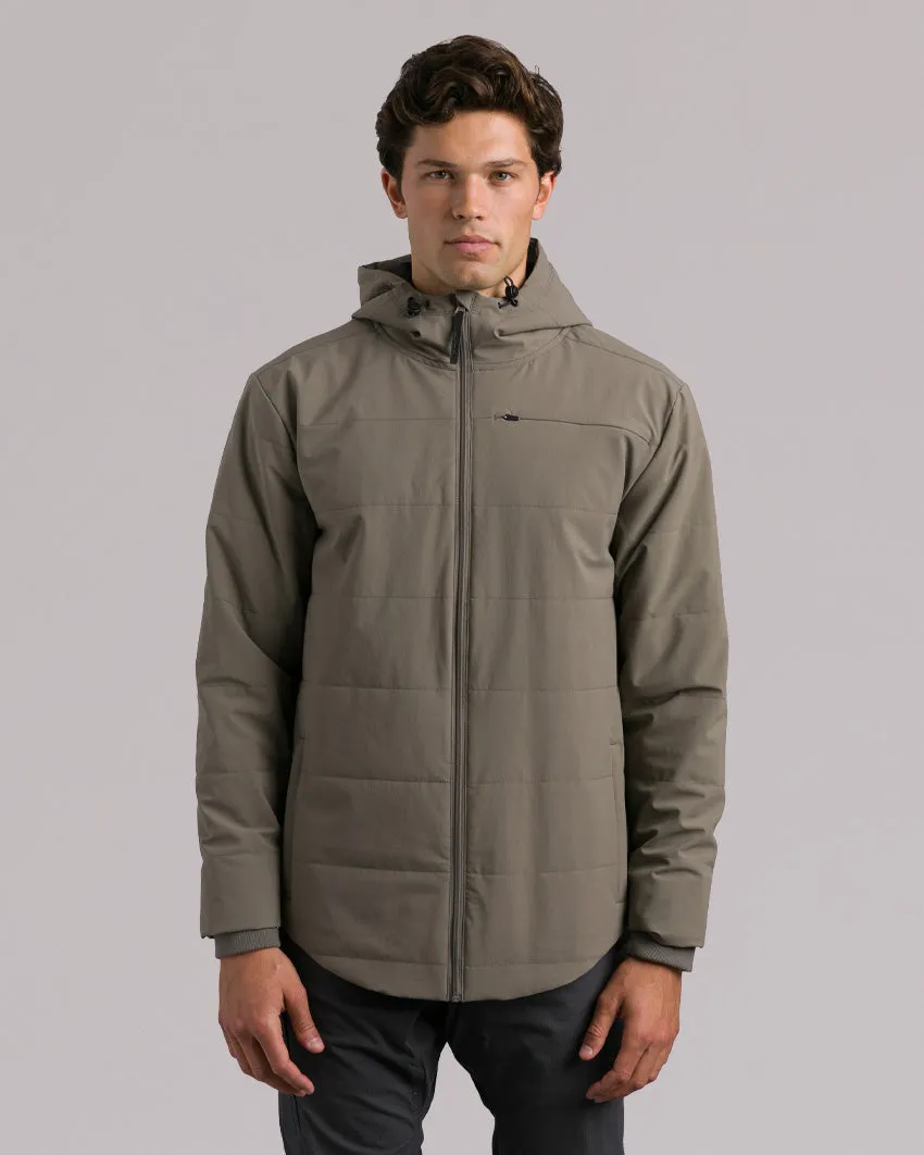 Drop-Cut Puffer Jacket