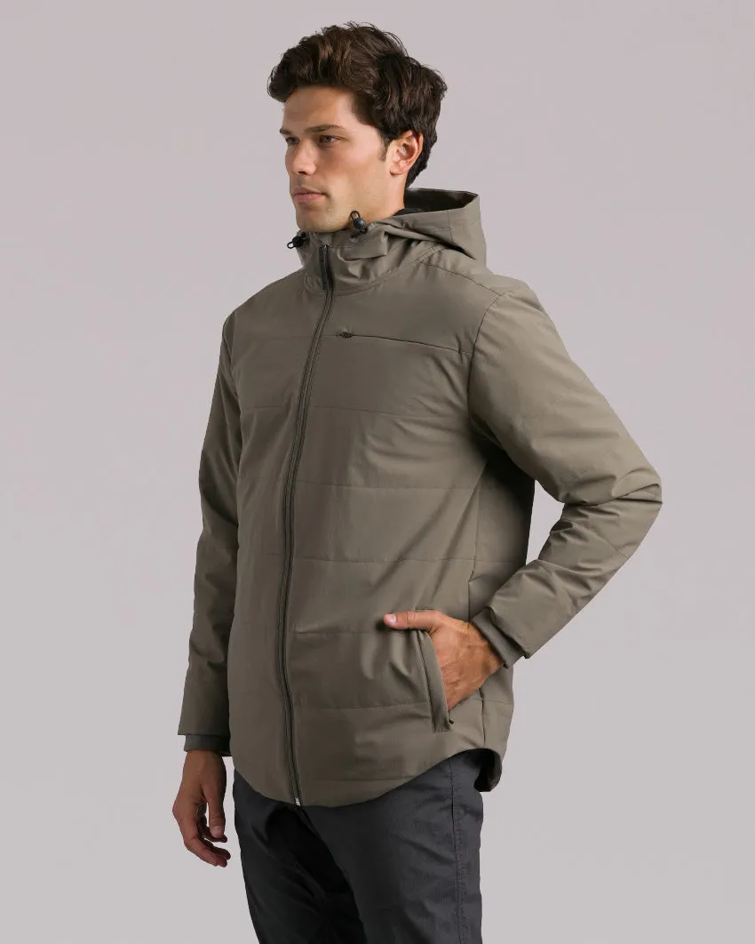 Drop-Cut Puffer Jacket