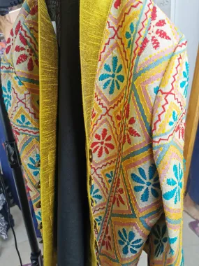 Embroidered Silk Jacket Yellow (size 14/16)