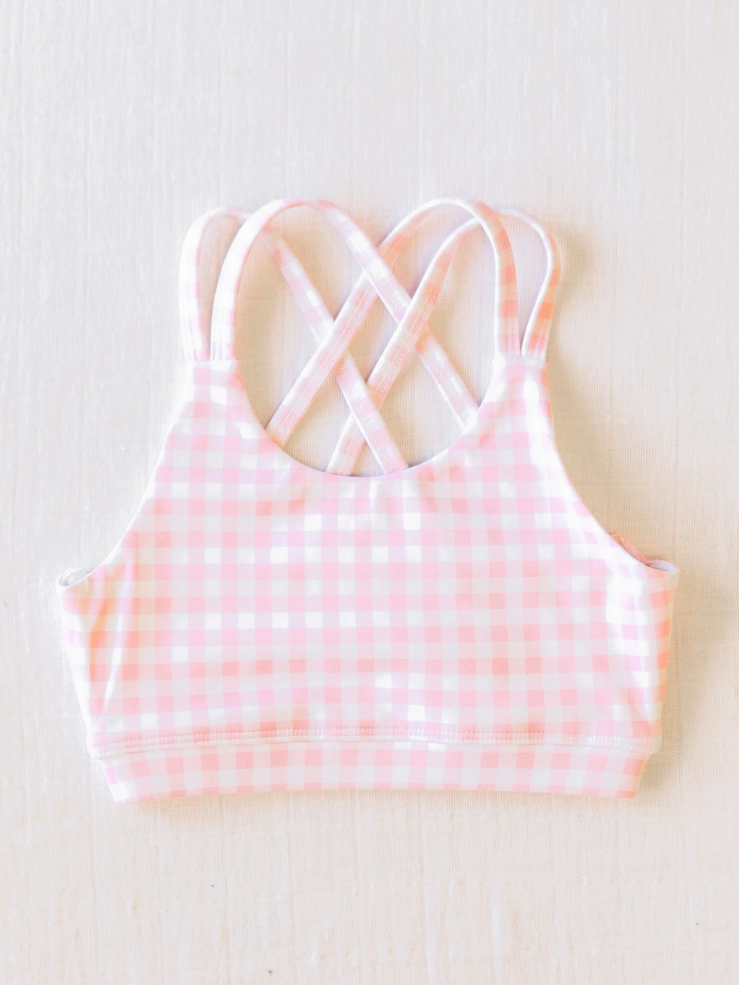 Empower Crop - Pink Petal Check