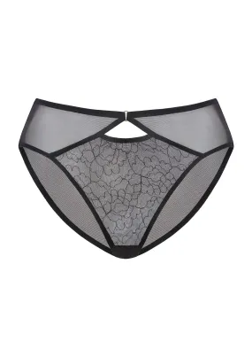 Ethereal Lines Embroidery Mesh Bikini Underwear