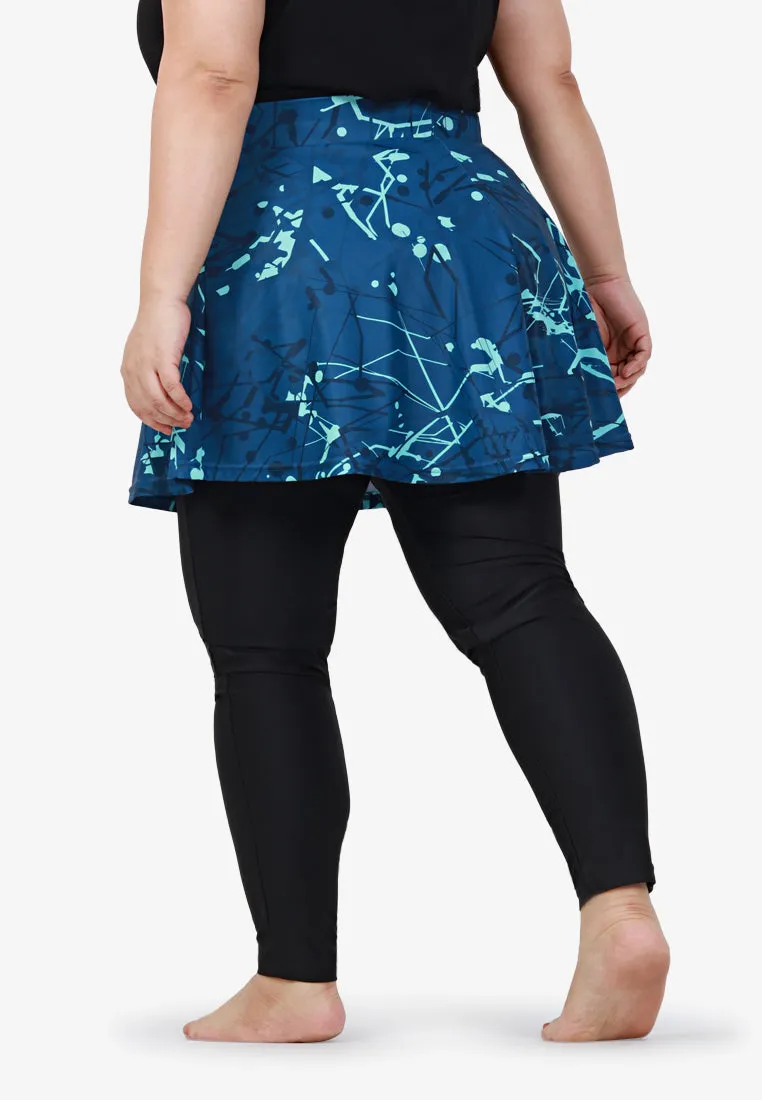 Float Active Zumba Extender Skirt - Blue Splatter