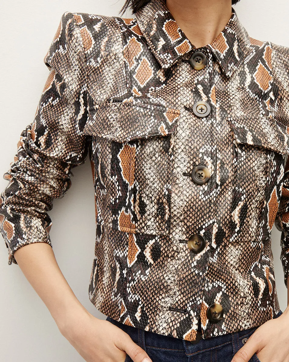 Fulham Python Vegan Leather Jacket