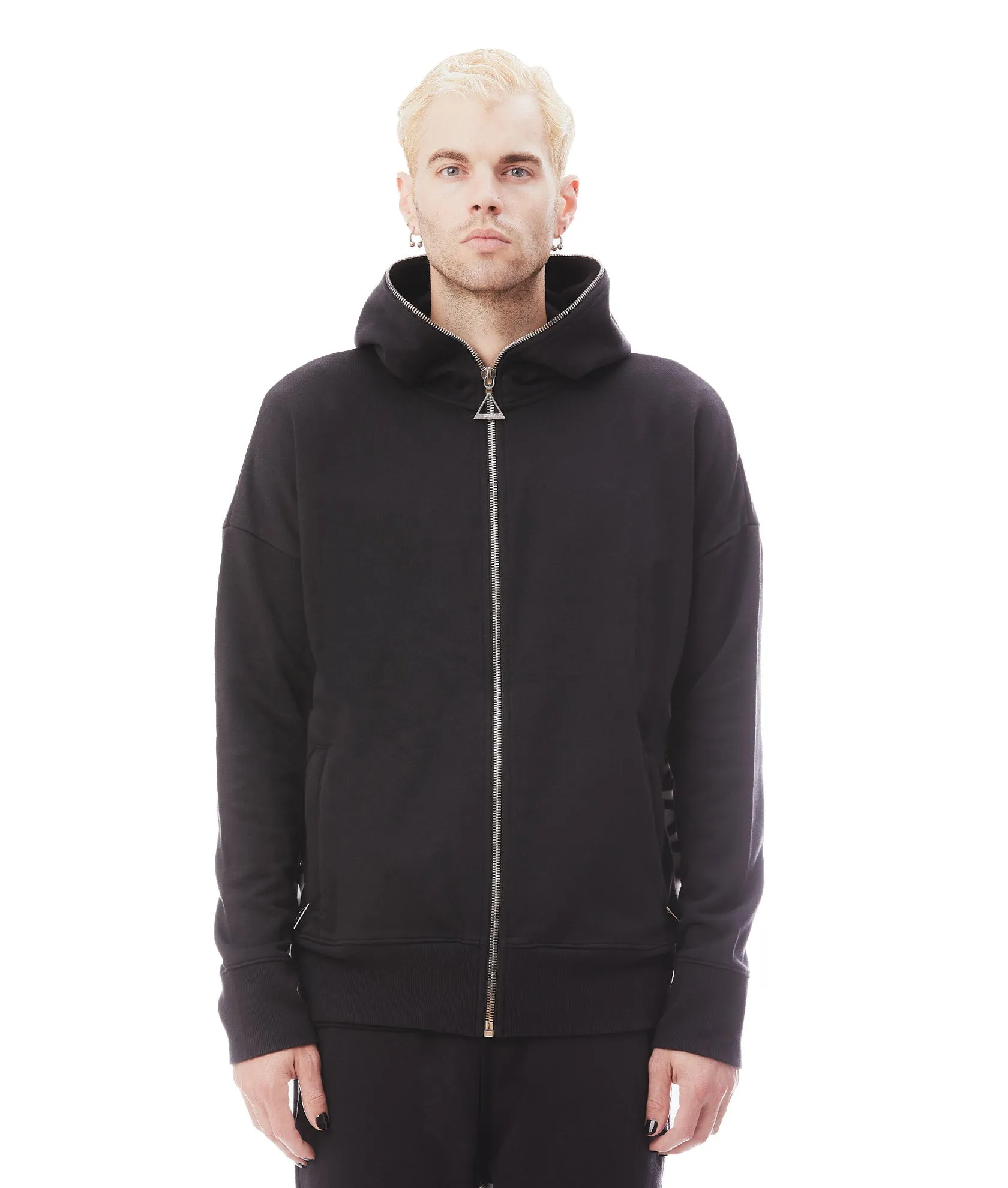 FULL ZIP HOODIE IN BLACK