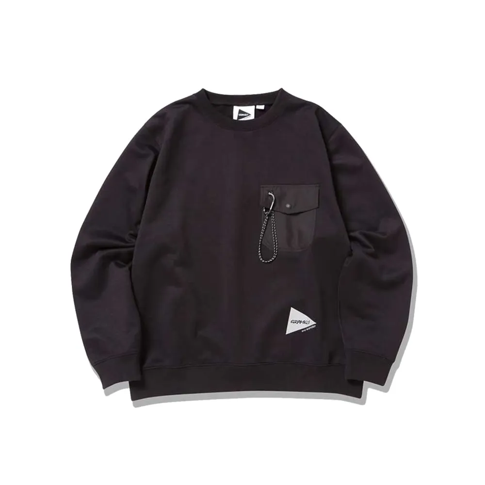 Gramicci x and wander Pocket Sweat Shirt 'Black'