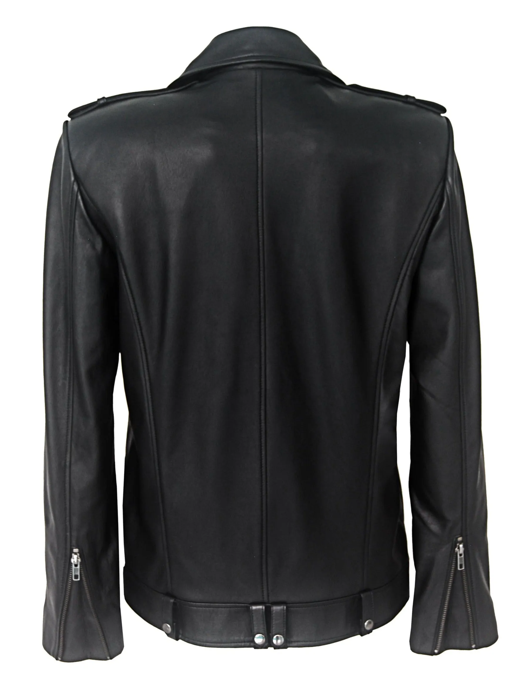 HARPER LEATHER JACKET - BLACK