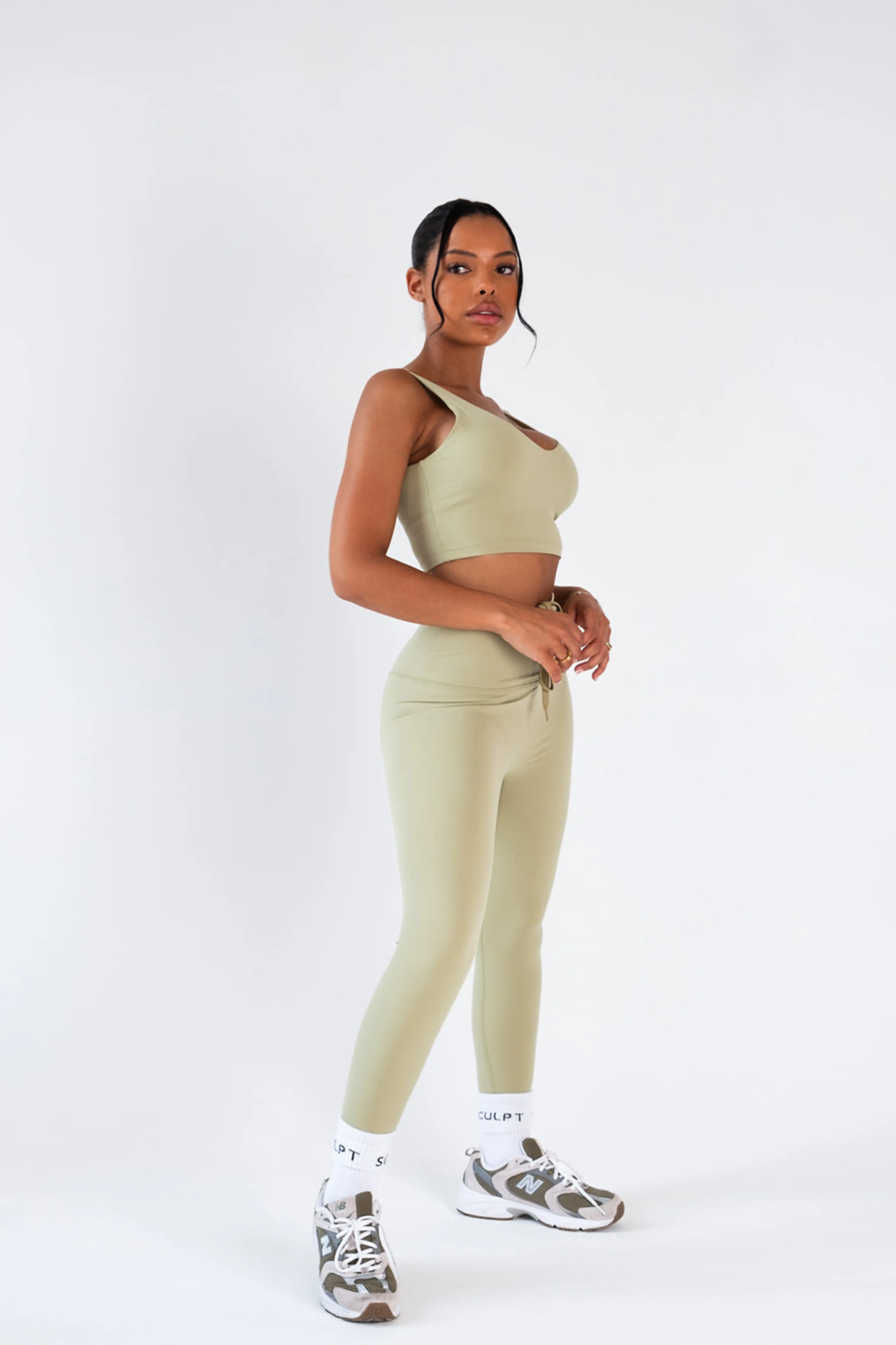 High Waisted Leggings Olive