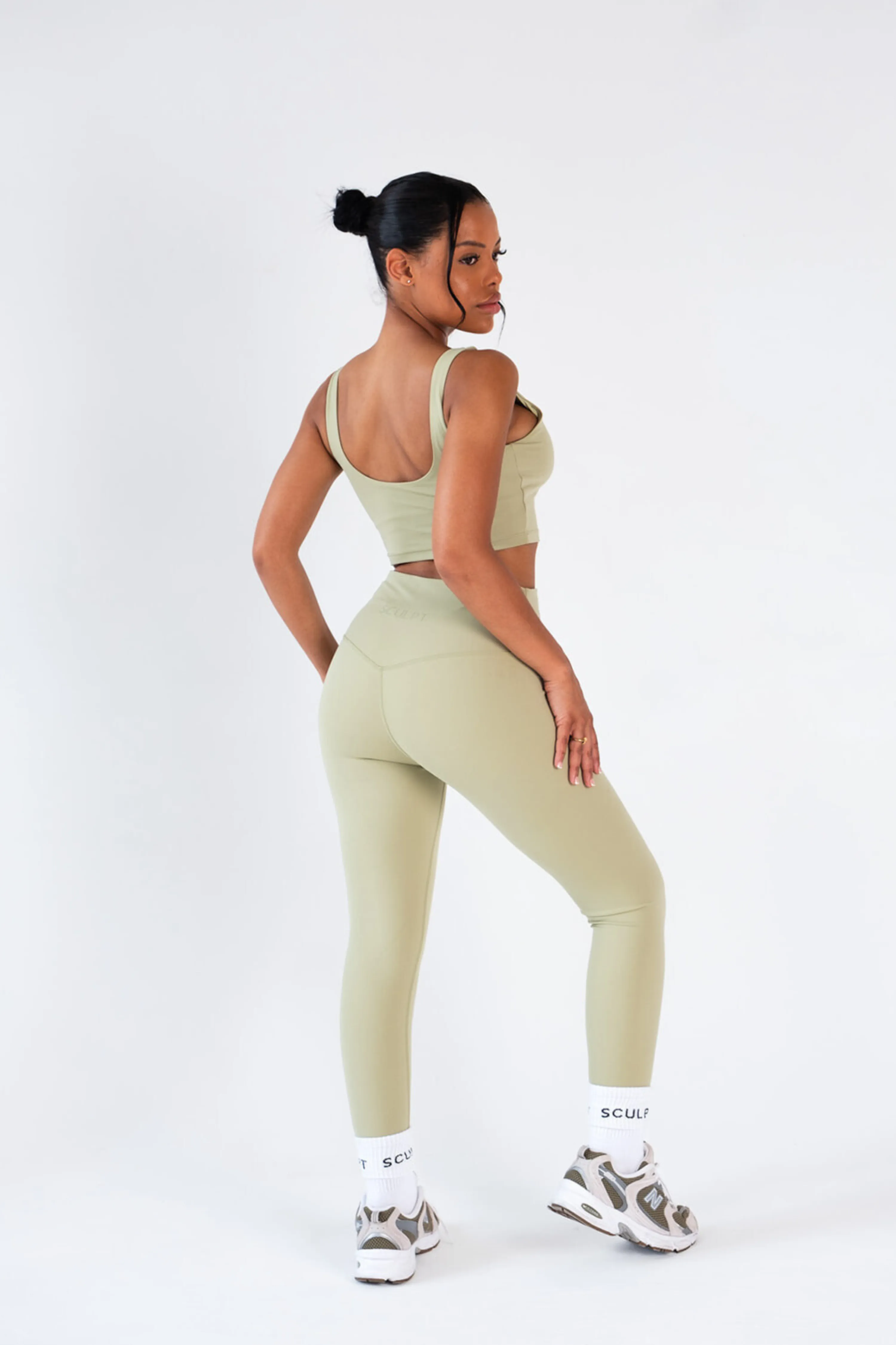 High Waisted Leggings Olive