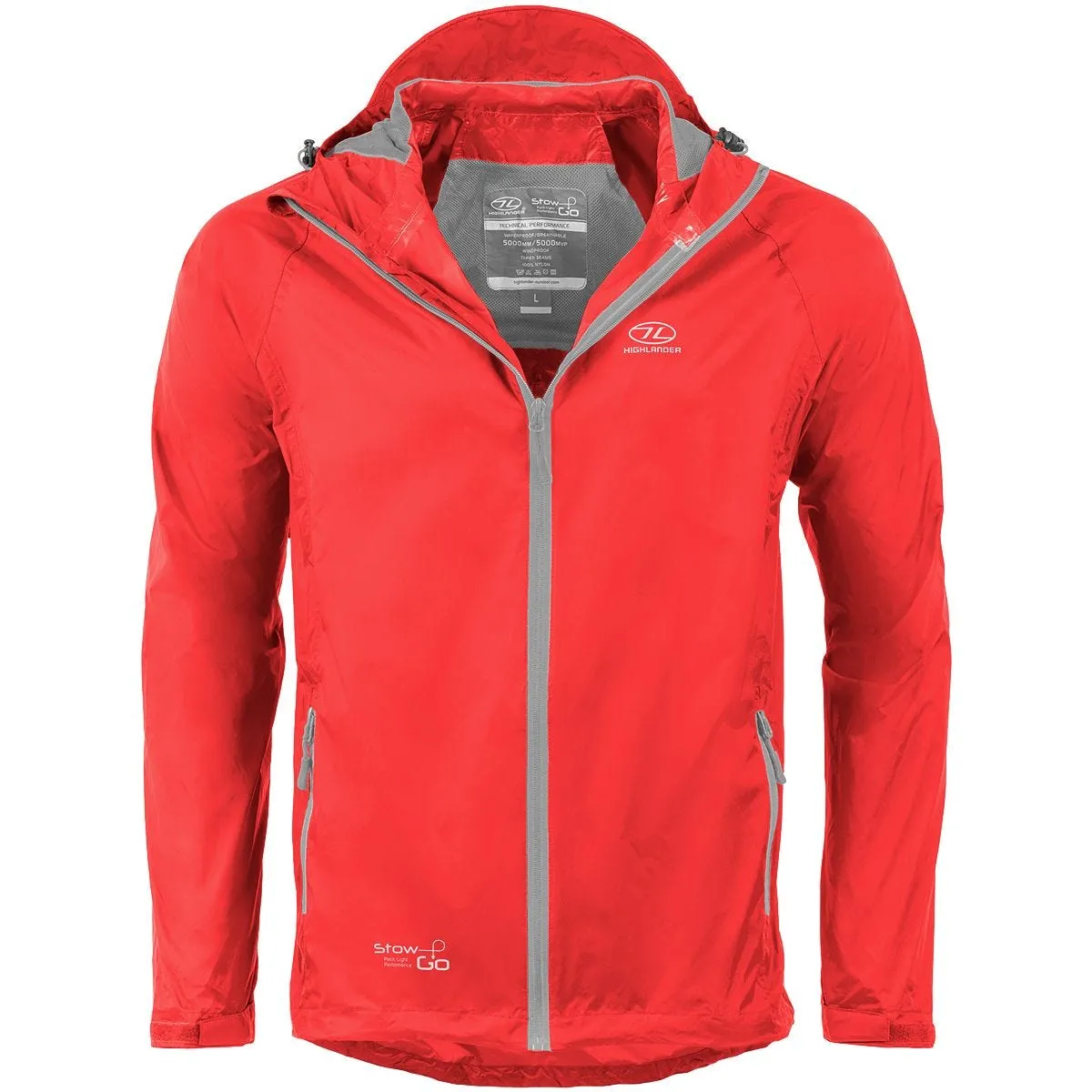 Highlander Stow & Go Packaway Jacket Red