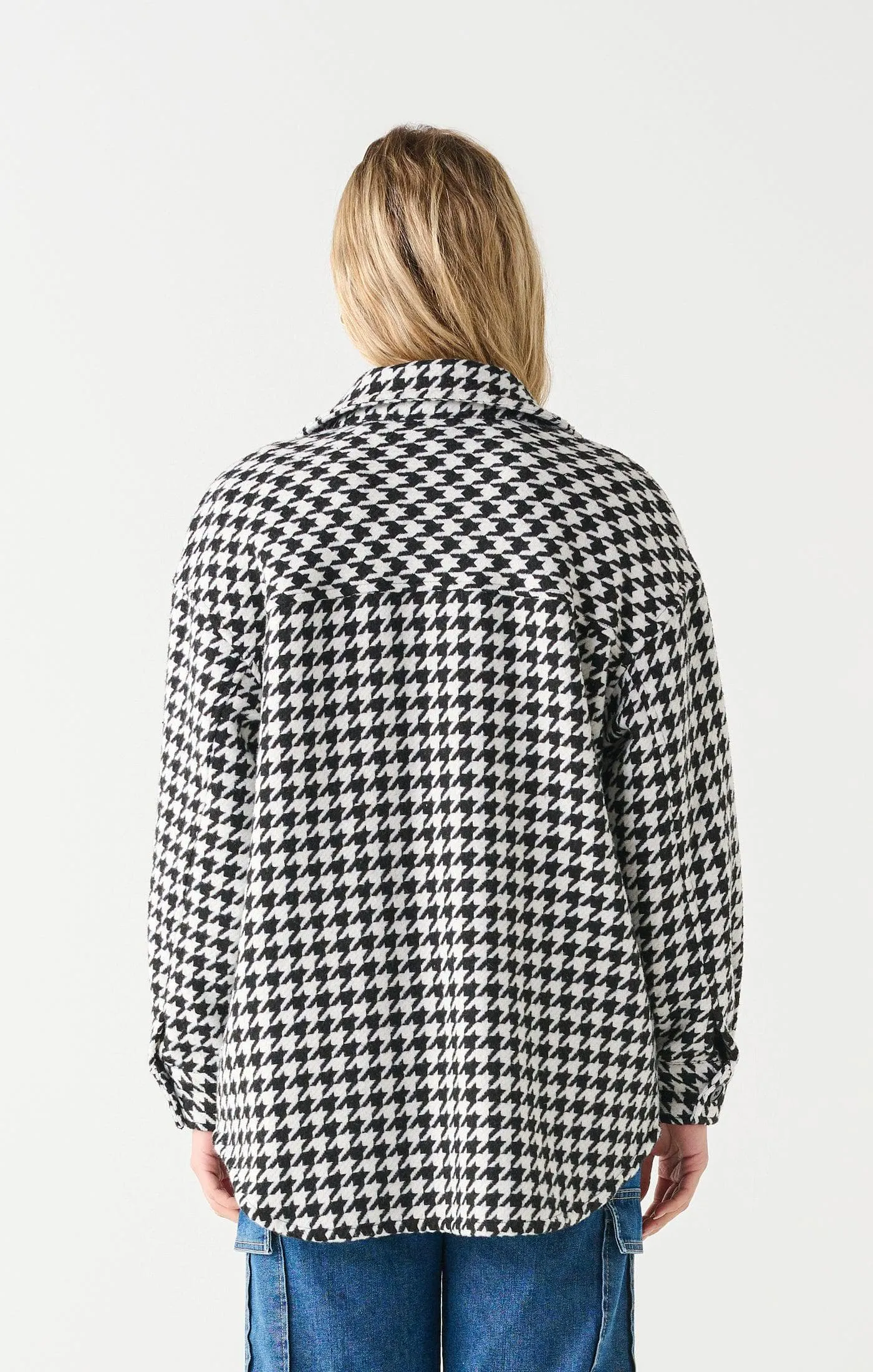 Houndstooth Button-Up Shacket