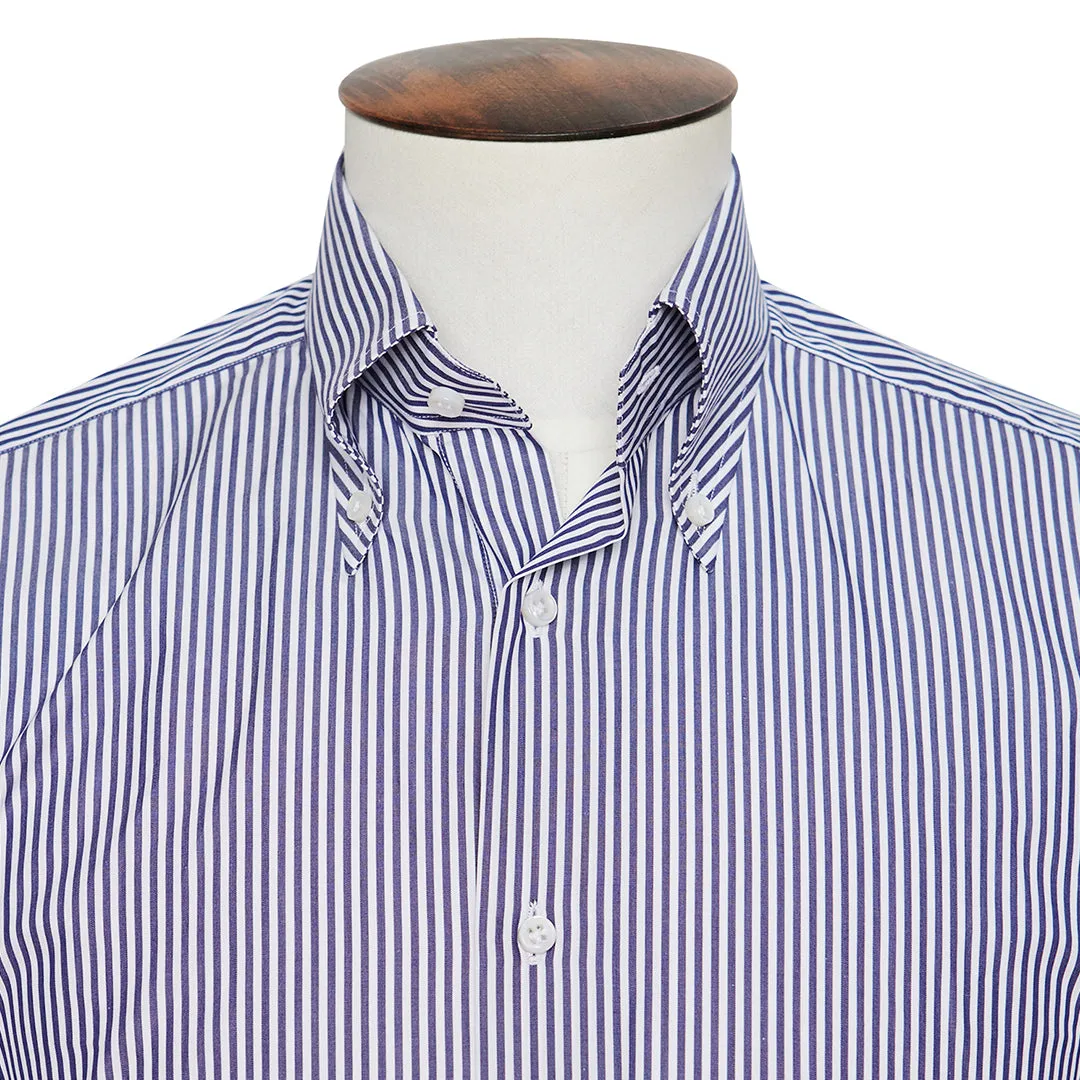 Indigo & White Alto Handmade Button-Down Shirt