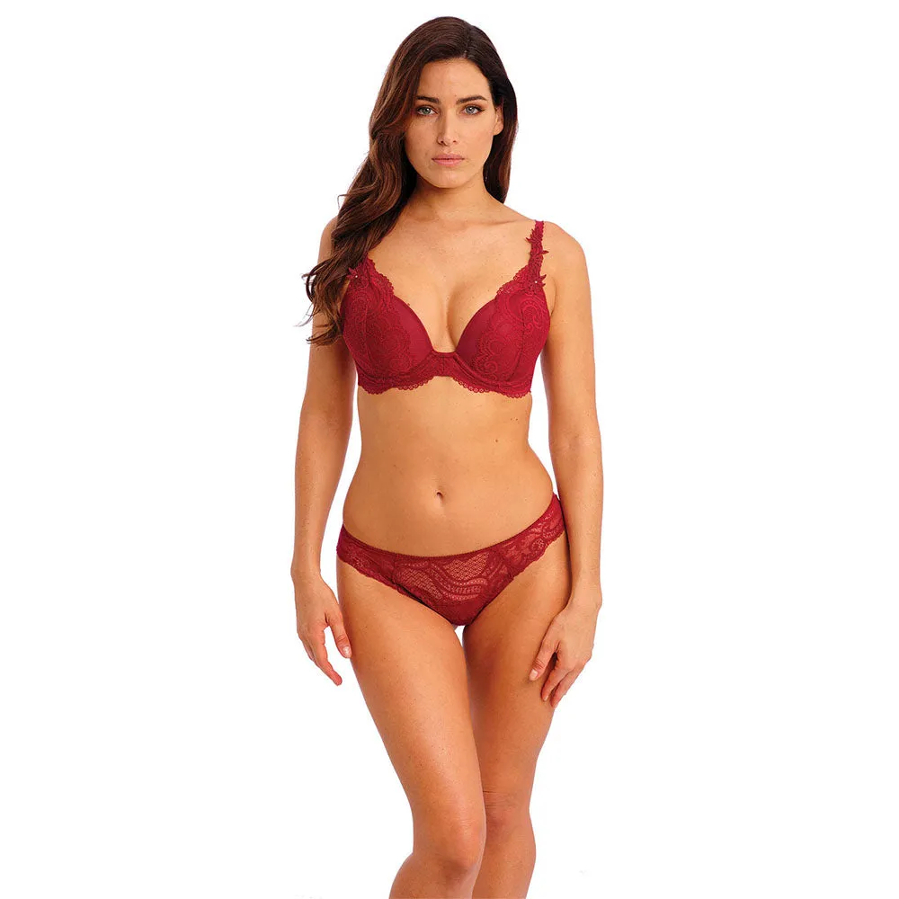 Izumi Merlot Underwired Plunge Bra