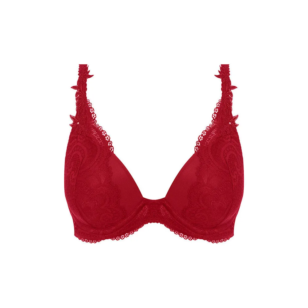 Izumi Merlot Underwired Plunge Bra