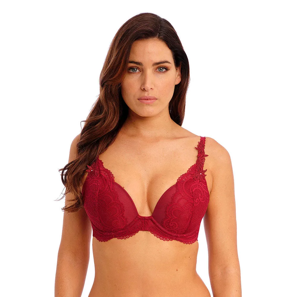 Izumi Merlot Underwired Plunge Bra